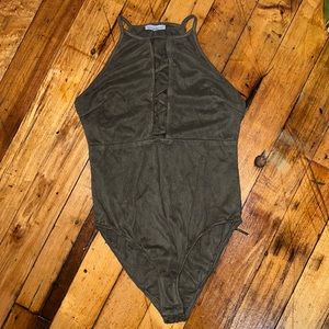 Suede Body Suit